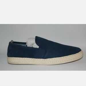 Mens Stacy Adams Nino Plain Toe Slip On Espadrille Shoes Dark Blue Size 8M